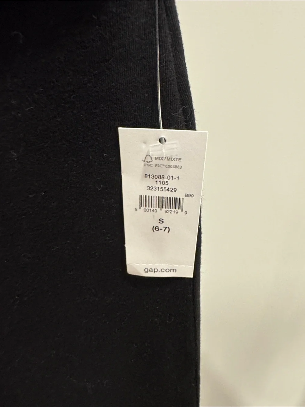 GAP Black Fold-Over Waist Wide-Leg Kids Leggings